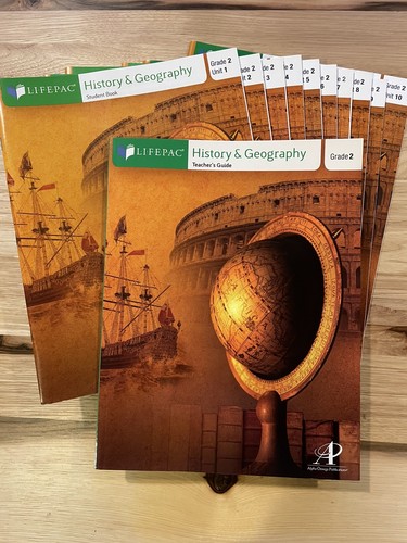 Alpha Omega LIFEPAC History & Geogrphy 2nd Grade Homeschool, Full set. New