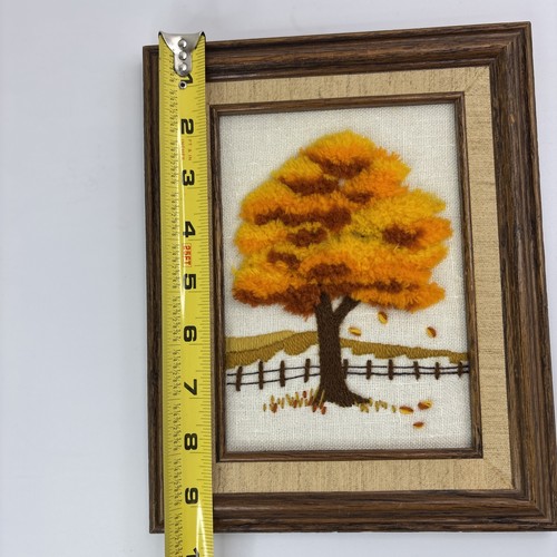 De Colección Enmarcado Bordado a Mano Crewel Árbol de Arce Paisaje Otoño Otoño - Imagen 12 de 16