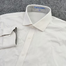 Twillory Performance Shirt Men Size 16.5 Large White Button Up Dress Traditional