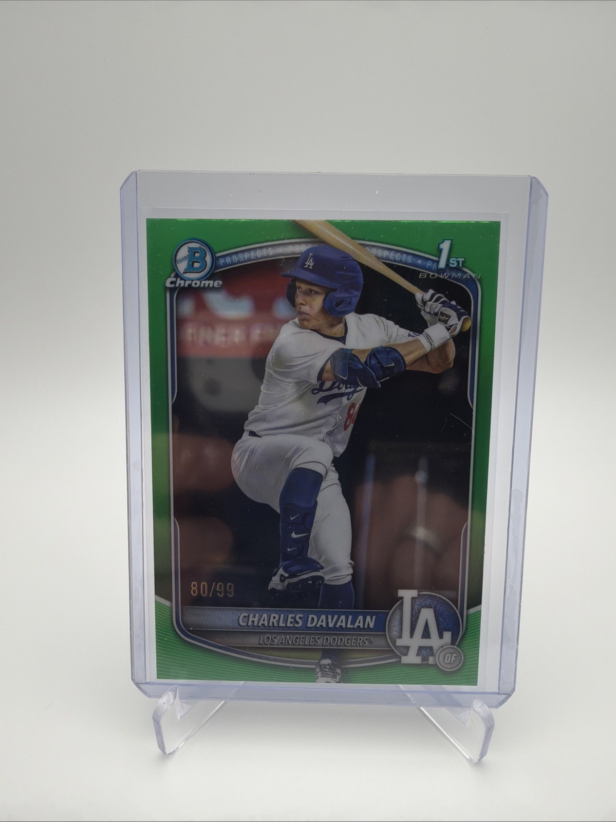 2025 Bowman Draft 1st Bowman Chrome True Green /99 Charles Davalan Dodgers