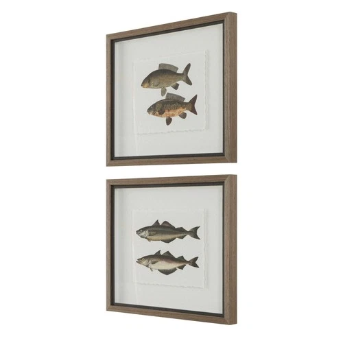 Uttermost 32448 The Catch 19" x 21" Framed Animals Painting - Hand Painted - Picture 5 of 6