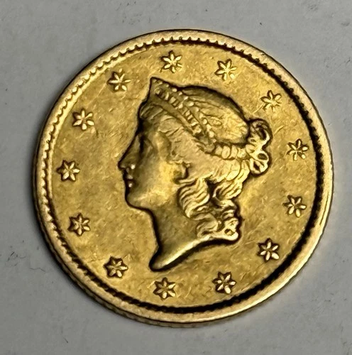 XF+ 1849 Liberty Head Gold Dollar (all original) U.S. $1 Type 1 Coin Extra Fine