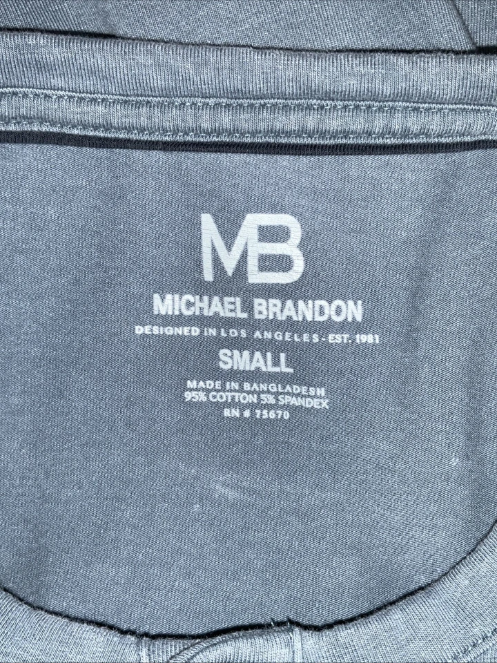 Camiseta Michael Brandon 1/4 Botón Manga Larga Hombre Pequeña. 12015 Foto 3 de 3