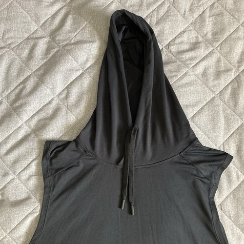 Burlebo Sleeveless Performance Hoodie Men’s XL Black Gym Athleisure - Picture 2 of 12