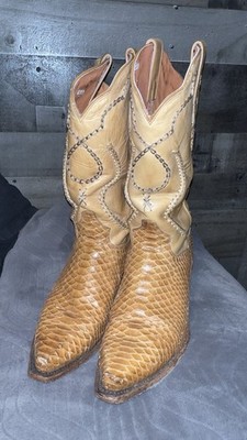 Dan Post Men's Cowboy Boots Size 9  Brown Leather Western Pointed Toe