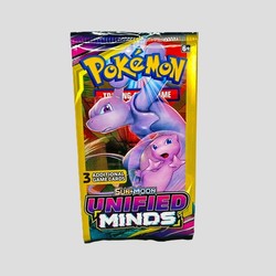 Pokemon Sun & Moon Unified Minds 3 Card Mini Booster Pack (Sealed)