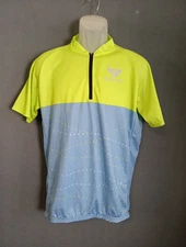 Nine Bull Men's Blue & green Short Sleeve Full Zip Cycling Shirt Size 2X1