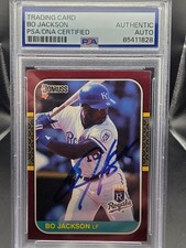 Bo Jackson 1987 Donruss On-Card Auto PSA/DNA Authentic Royals