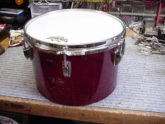 De Colección Ludwig Vistalite Concierto Tom Tambor 8"X12" Acrílico Rojo Años 70 Foto 3 de 4