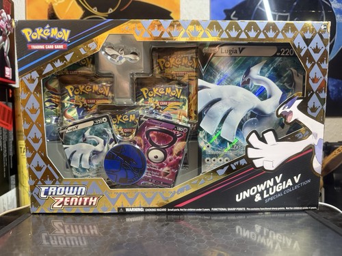 Pokémon Krone Zenith Lugia V & Unown V Special Collection Box (beschädigte Box)