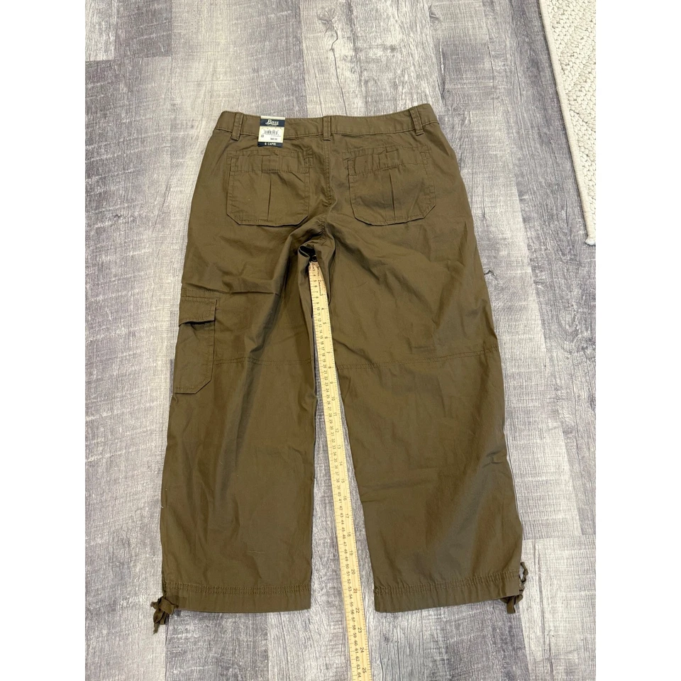 Pantalones capri Bass Heritage Collection para mujer cargo marrón cañón talla 6 Foto 4 de 4