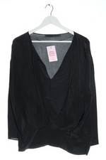 ZARA WOMAN Glanzbluse Damen Bluse Gr. DE 36 schwarz Elegant