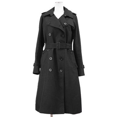 Aquascutum Trench Coat Logo buttons liner Check 100%-Wool Women