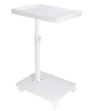 Sofa Side C-Shaped Coffee Tea Table with Wheel Simple Mobile Storage Desk Multif