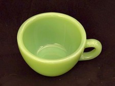 Fire King Jadeite Jadite Restaurant Ware Coffee Cup, C Handle, Heavy
