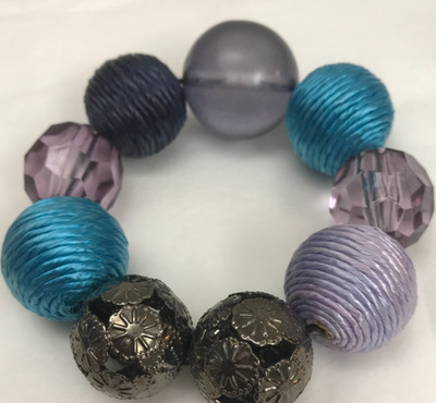 Angkor Box BEAUTIFUL ANGKOR BAUBLE BRACELET - BLUE SILVER, BLACK ,CLEAR BAUBLES ...
