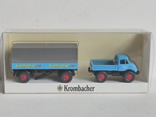 Wiking Werbemodell Unimog 406 mit Hänger / Krombacher 2533 / OVP / TOPP!!