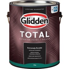 Glidden Total Exterior Paint + Primer Flat Ul...