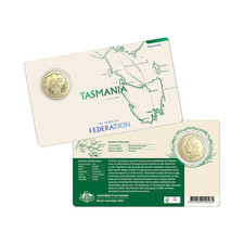 2026 25c Coin 125 TAS Years of Federation Collection – Tasmania Card RAM UNC