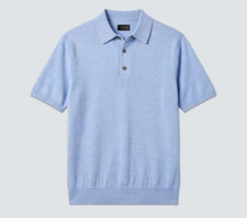 NWT Unbound Merino Fine Knit 100 Merino Wool Polo Shirt Men's Size XL - Azure