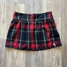 Abercrombie Fitch Y2K Plaid Wool Blend Academia Preppy Mini Skirt Size 8 W 29