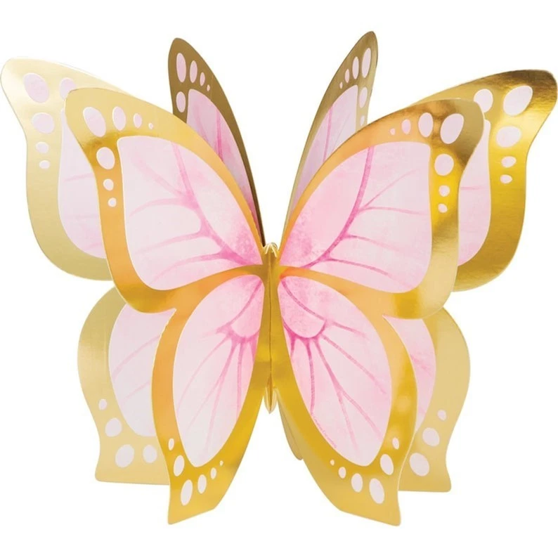 Butterfly Shimmer Party Table Centrepieces 3pk - Butterfly Party Supplies - Image 3 of 4