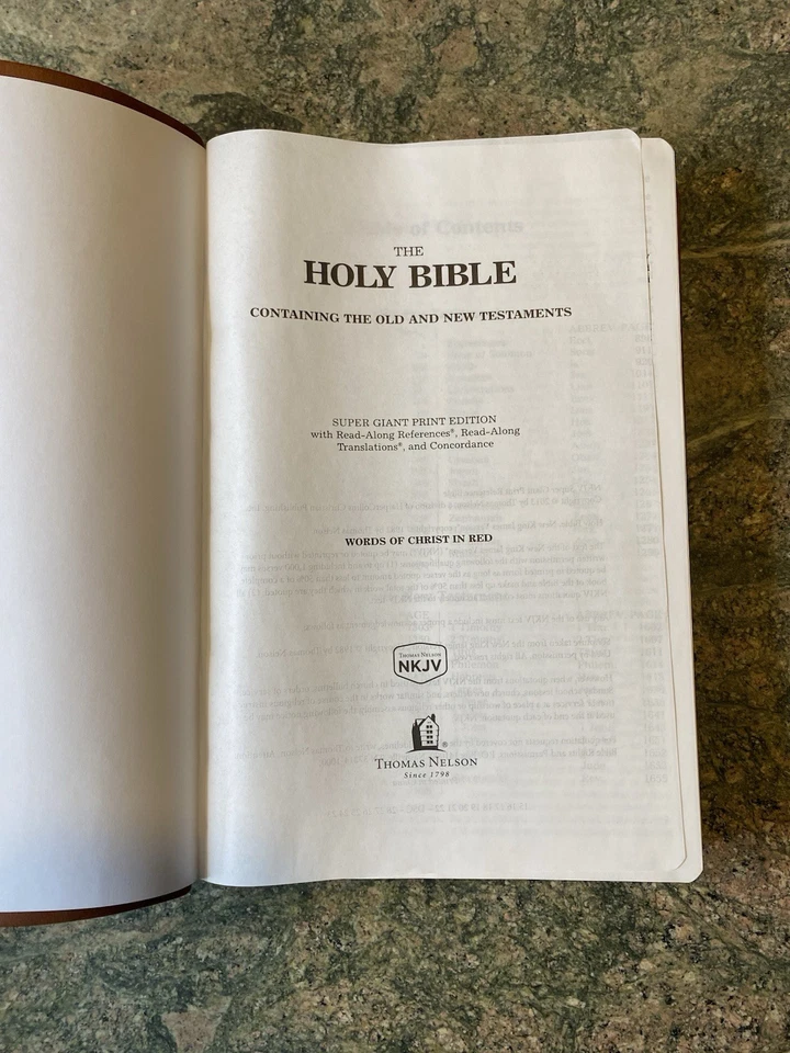 Super Giant Print Bible NKJV Imitation Leather Largest Print 16 point LIKE NEW - Image 3 of 4