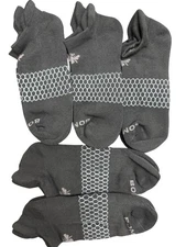 Bombas Black Socks Size L Ankle 5 Pairs NEW