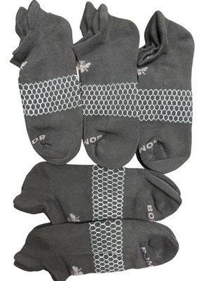 Bombas Black Socks Size L Ankle 5 Pairs NEW