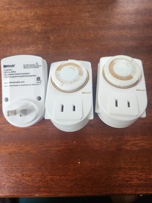 Woods 3-Pack 50006 Basic Timer Indoor 24-Hour Outlet Timer 