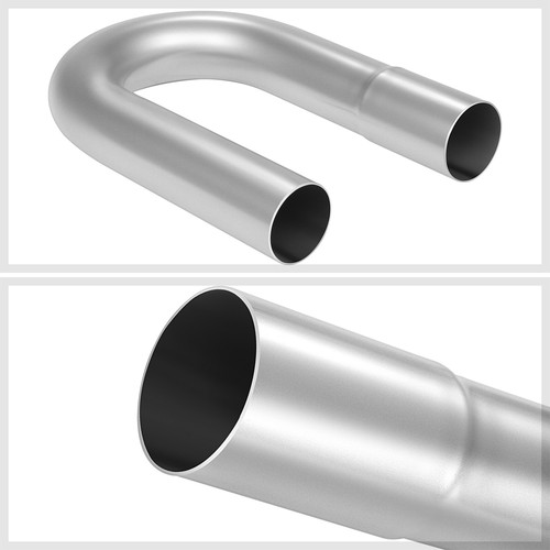 Manguera turbo tubo de escape de alto flujo de aire de acero suave calibre 18 180 grados curva en U calibre 18 2" - Imagen 5 de 8