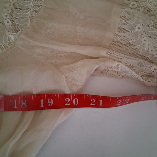 Robert Rodriguez Ivory 100% Silk Romantic Goth Ruffle Sheer Lace Blouse Size 10 - Picture 5 of 6