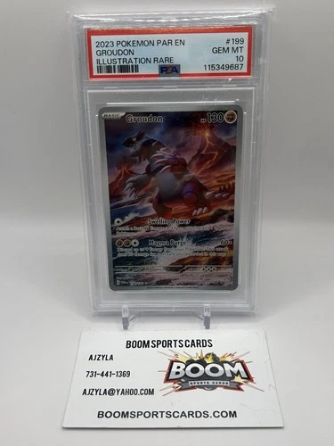 Groudon 199/182 SV04: Paradox Rift Holo Psa 10
