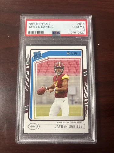2024 Donruss Jayden Daniels Rookie Rated Rookie #389 Commanders PSA 10
