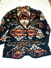 Vintage Knockabouts Pendleton Southwest Aztec Wool Cotton Coat Medium M