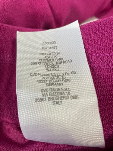 Denim and Co Active Petite Knit Terry Pull On Shorts Womens L Magenta Pink NEW - 第 8/9 張圖片