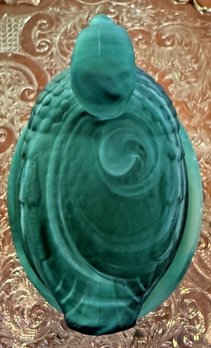 Vintage Imperial Glass Matte Emerald Green Slag Duck On Nest 4.5" L - Picture 5 of 17