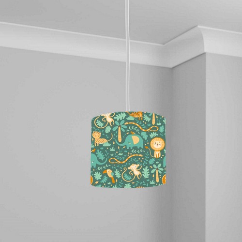 Pantalla de lámpara de dormitorio jungla para niños sombra de luz ¡más de 40 diseños! 20 cm x 18,5 cm - Imagen 22 de 42