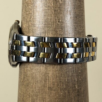 Pulsar Men's Watch Vx32-x272 Two Tone Gold & Silver With White