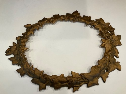 Ancien miroir de table ou cadre photo en fonte art déco 17x12" - Photo 3/9