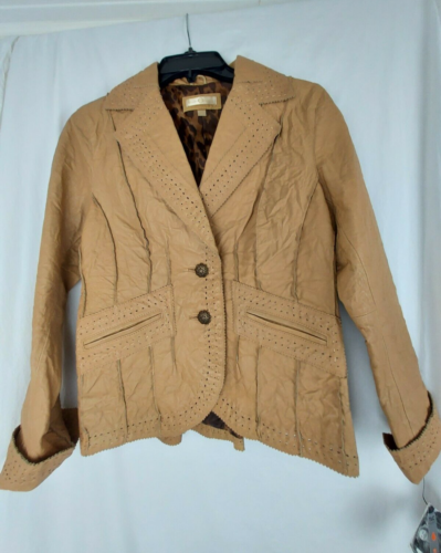 Wilsons Leather Womens Tan Leather Jacket Size Small NWT MSRP $258