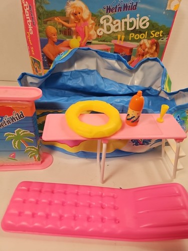 Set piscina Barbie Mattel Wet 'n Wild 1989 #7426 per lo più completo - Foto 2 di 12