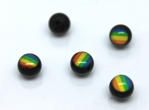 Ersatz Logo Kugel Bauchnabel Zunge Brustwarze Stab Ersatz Acryl Körper Piercing 6X/12X - Bild 11 von 18