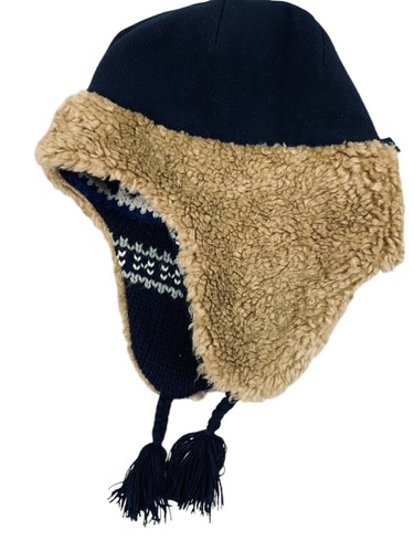 Gap kids winter cap hat earflaps sherpa lined Size Small blue/gray - Picture 7 of 7