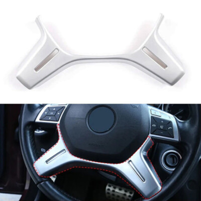 Steering Wheel Cover Trim Silver For Mercedes Benz C-Class W204 2011-2014