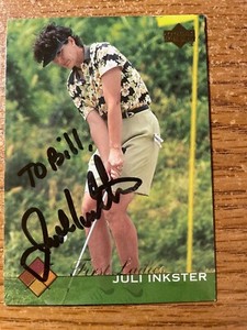 Juli Inkster #50 signed autograph auto 2003 Upper Deck LPGA Golf Trading Card