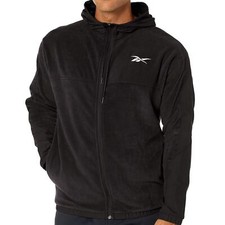 FS8450 Mens Reebok Workout Ready Fleece Full Zip Hoodie
