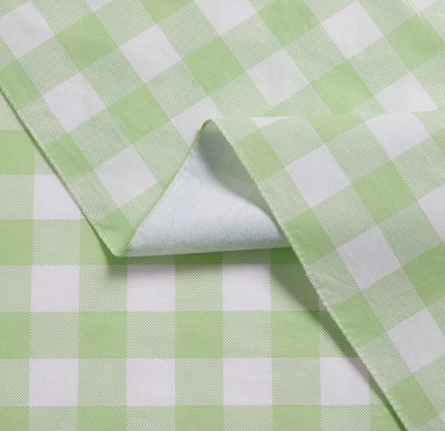 Mainstays 60 inch x 102 inch " PEVA Rectangular Tablecloth - Lime Green/white - Picture 4 of 8