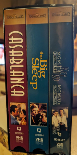 The Humphrey Bogart Collection VHS 3 Tape Box Set Big Sleep / Casablanca / Key - Picture 3 of 3