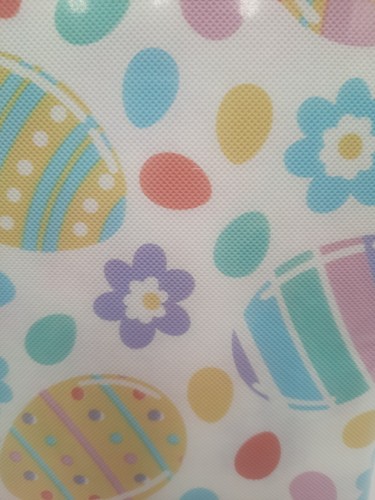 Easter Egg and Flowers Vinyl Tablecloth 60" x 84" Pastels NIOP Holiday Decor - Picture 5 of 8